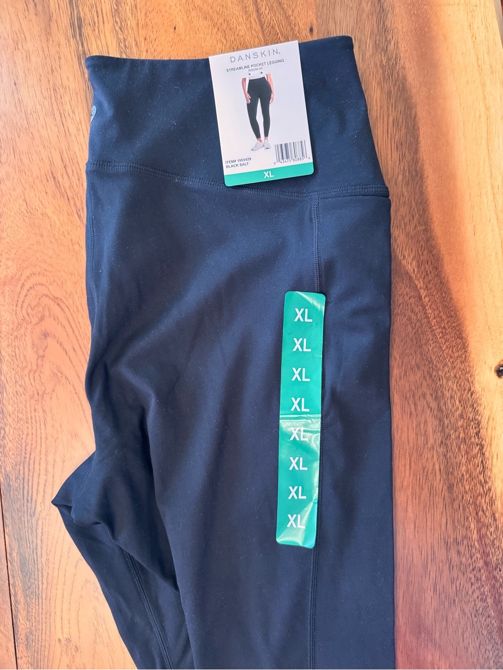 DANSKIN black brand new leggings. Size XL.